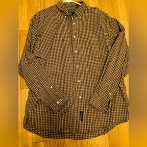 American Eagle plaid button down shirt sz large